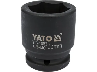 Головка торцева ударна 6-гранна YATO : квадрат 3/4", М= 33 мм, L= 56 мм