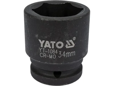 Головка торцева ударна 6-гранна YATO : квадрат 3/4", М= 34 мм, L= 56 мм