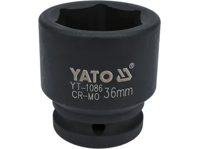 Головка торцева ударна 6-гранна YATO : квадрат 3/4", М= 36 мм, L= 56 мм