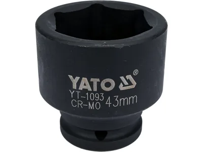 Головка торцева ударна 6-гранна YATO : квадрат 3/4", М= 43 мм, L= 57 мм