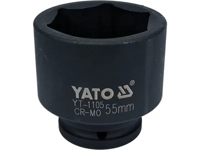 Головка торцева ударна 6-гранна YATO : квадрат 3/4", М= 55 мм, L= 74 мм