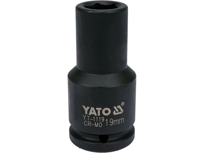 Головка торцева ударна 6-гранна YATO : подовжена, квадрат 3/4", М= 19 мм, L= 90 мм