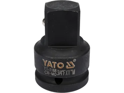 Перехідник ударний YATO : квадрат 3/4" - квадрат 1", L= 63 мм
