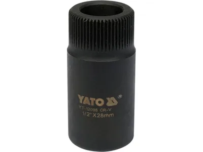Насадка-ключ до форсункових камер двигуна "MERSEDES" YATO: квадрат- 1/2", Ø- 28мм, l=58мм, Cr-V