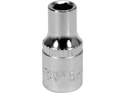 Головка торцева 6-гранна YATO : квадрат 1/4", М5, CrV [Блістер]