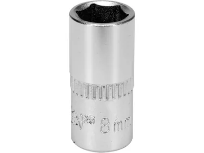 Головка торцева 6-гранна YATO : квадрат 1/4", М8, CrV [Блістер]