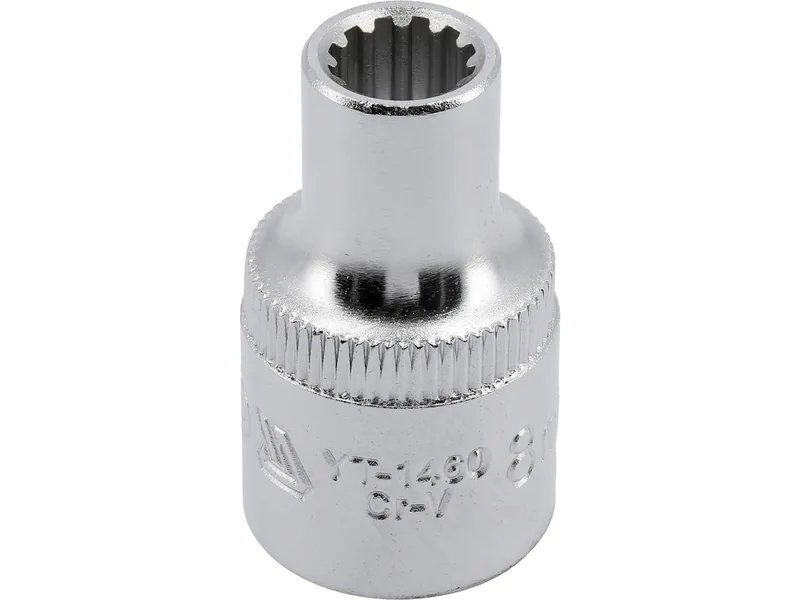 Головка торцева YATO : квадрат 1/2", "Spline", M= 8 мм, L= 38 мм
