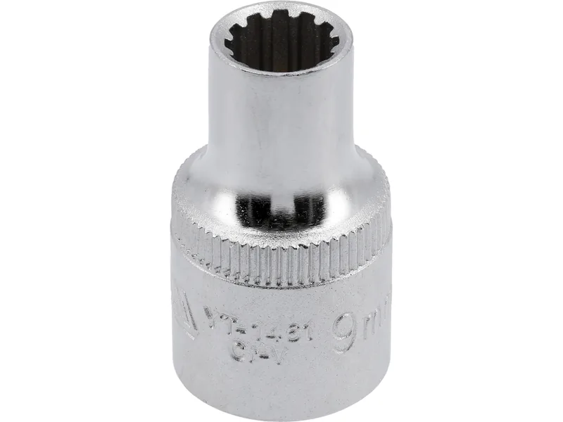 Головка торцева YATO : квадрат 1/2", "Spline", M= 9 мм, L= 38 мм