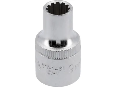 Головка торцева YATO : квадрат 1/2", "Spline", M= 9 мм, L= 38 мм