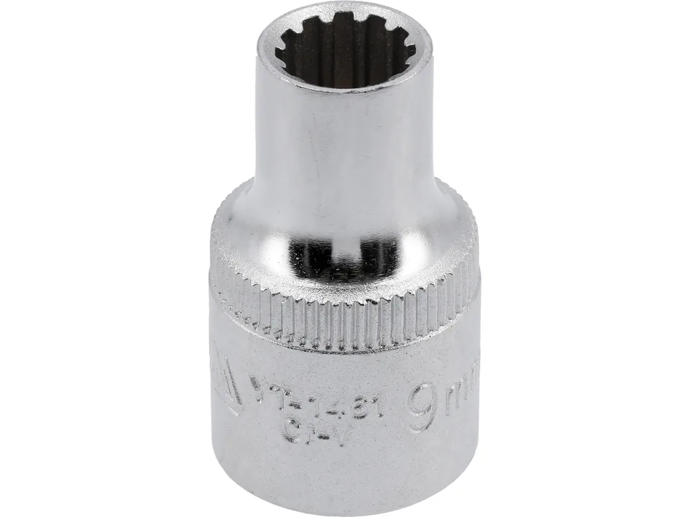 Головка торцева YATO : квадрат 1/2", "Spline", M= 9 мм, L= 38 мм