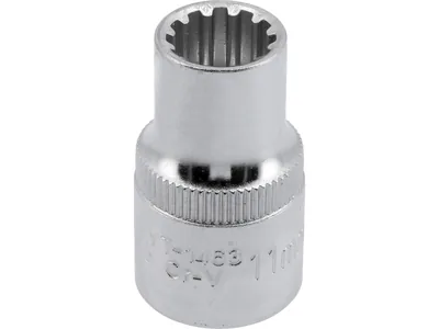 Головка торцева YATO : квадрат 1/2", "Spline", M= 11 мм, L= 38 мм