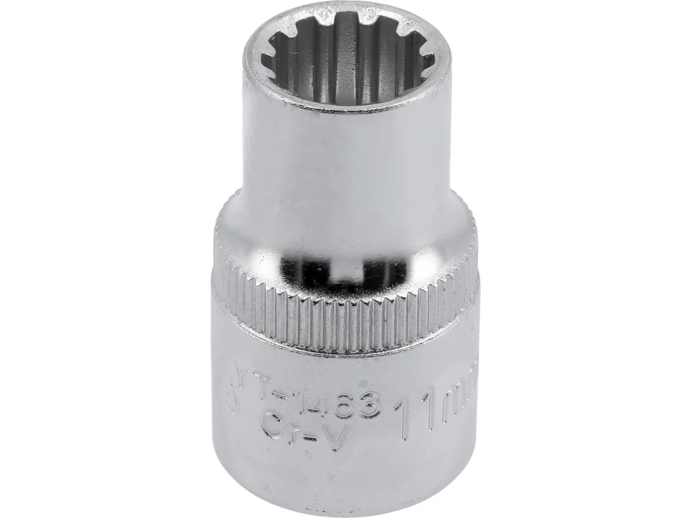 Головка торцева YATO : квадрат 1/2", "Spline", M= 11 мм, L= 38 мм