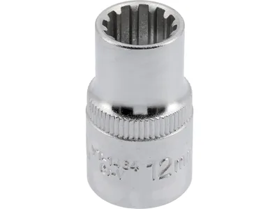 Головка торцева YATO : квадрат 1/2", "Spline", M= 12 мм, L= 38 мм