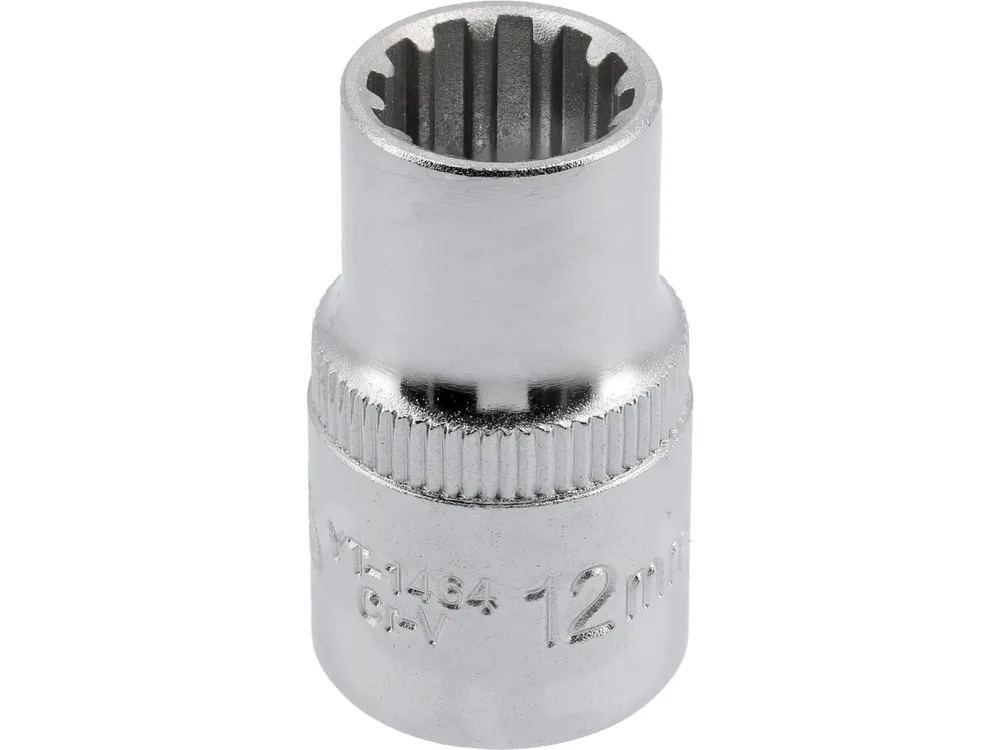 Головка торцева YATO : квадрат 1/2", "Spline", M= 12 мм, L= 38 мм