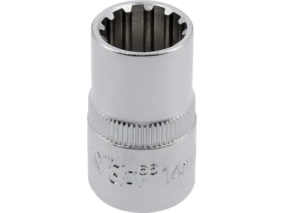 Головка торцева YATO : квадрат 1/2", "Spline", M= 14 мм, L= 38 мм