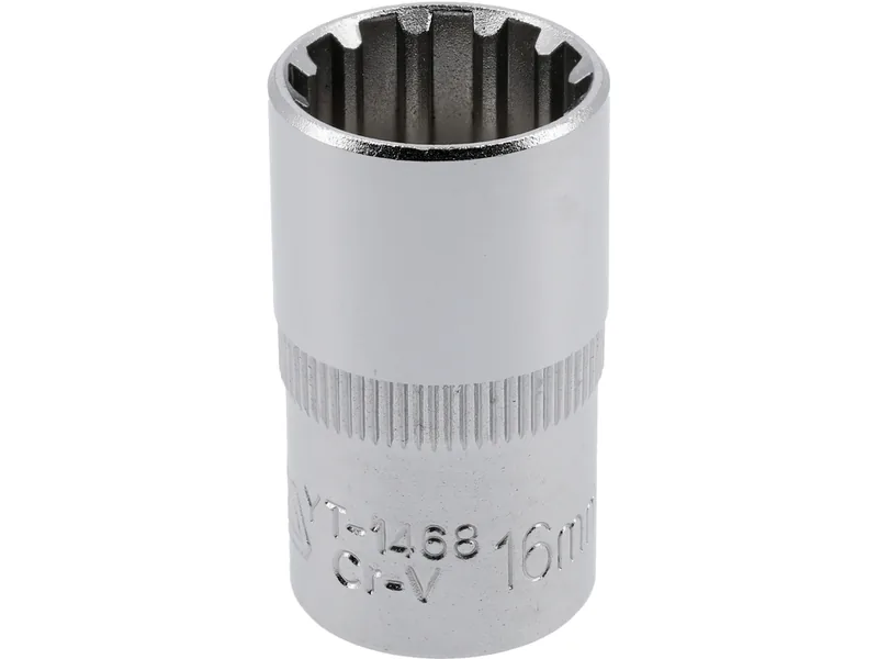 Головка торцева YATO : квадрат 1/2", "Spline", M= 16 мм, L= 38 мм