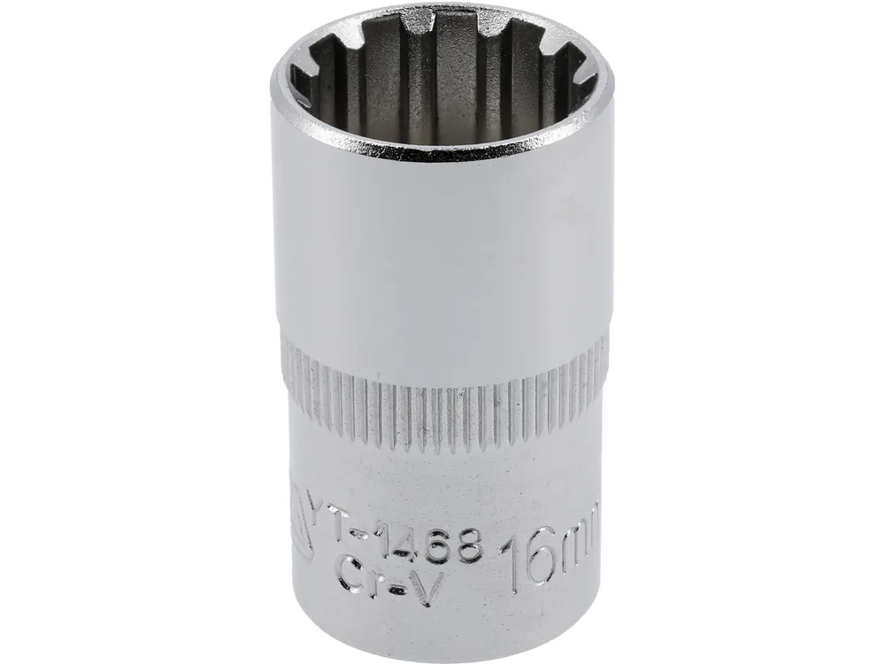 Головка торцева YATO : квадрат 1/2", "Spline", M= 16 мм, L= 38 мм