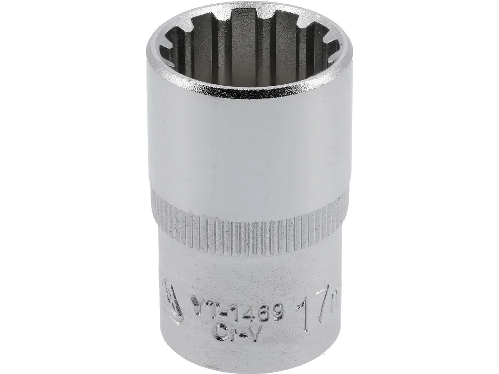 Головка торцева YATO : квадрат 1/2", "Spline", M= 17 мм, L= 38 мм