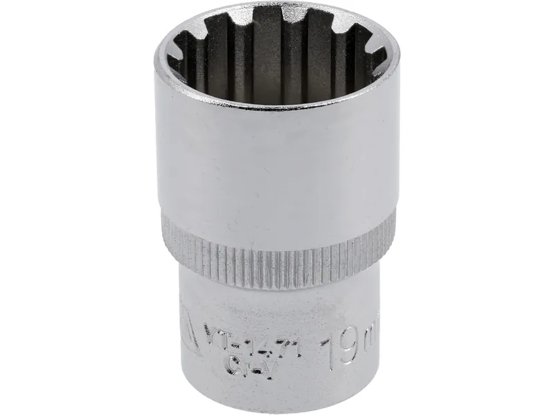 Головка торцева YATO : квадрат 1/2", "Spline", M= 19 мм, L= 38 мм