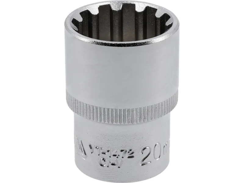 Головка торцева YATO : квадрат 1/2", "Spline", M= 20 мм, L= 38 мм