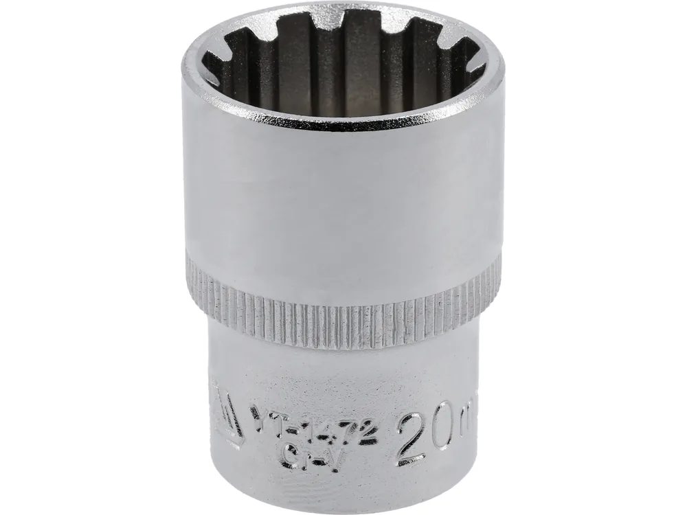 Головка торцева YATO : квадрат 1/2", "Spline", M= 20 мм, L= 38 мм