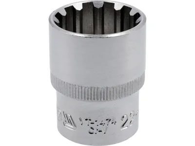 Головка торцева YATO : квадрат 1/2", "Spline", M= 22 мм, L= 38 мм