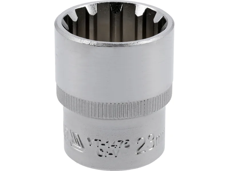 Головка торцева YATO : квадрат 1/2", "Spline", M= 23 мм, L= 38 мм
