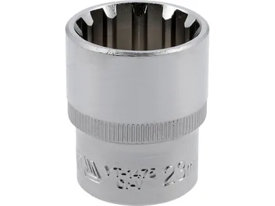 Головка торцева YATO : квадрат 1/2", "Spline", M= 23 мм, L= 38 мм