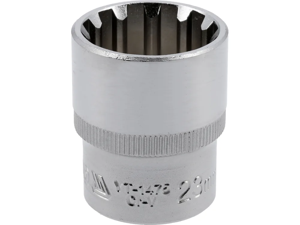 Головка торцева YATO : квадрат 1/2", "Spline", M= 23 мм, L= 38 мм