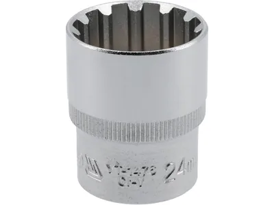 Головка торцева YATO : квадрат 1/2", "Spline", M= 24 мм, L= 38 мм