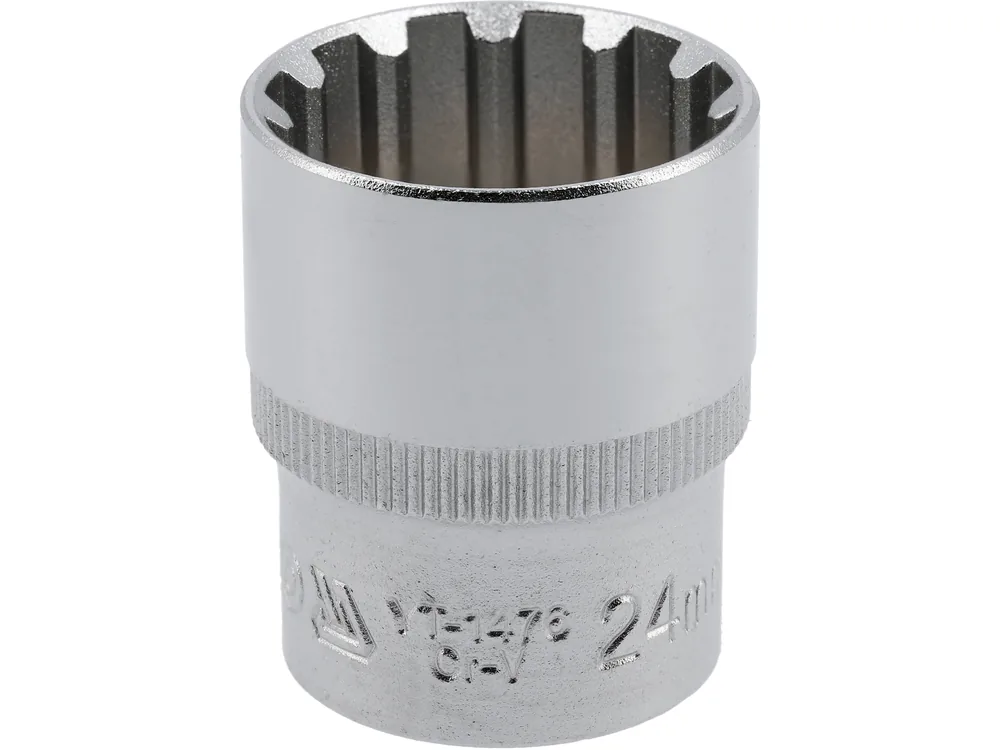 Головка торцева YATO : квадрат 1/2", "Spline", M= 24 мм, L= 38 мм