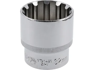 Головка торцева YATO : квадрат 1/2", "Spline", M= 32 мм, L= 45 мм