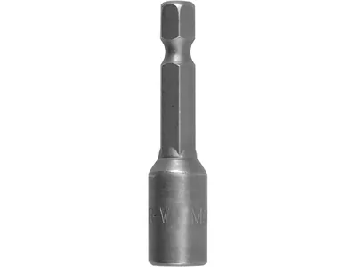 Насадка торцева магнітна 6-гранна YATO : HEX M13 x 48 мм, HEX Ø= 1/4" [Блістер]