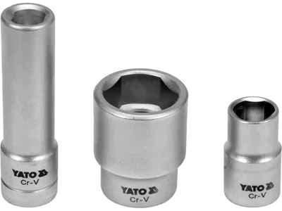 Головки торцеві для обслуговування інжекторних помп YATO : 1/2", Cr-V, 3 шт