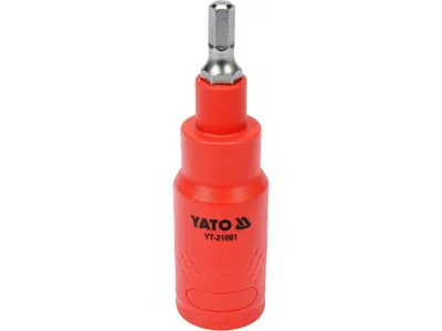 Головка торцева 6-гранна електрика YATO : квадрат 3/8", HEX 5 х 75 мм,VDE до 1000В (DW)