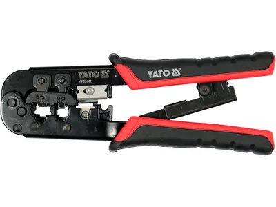 Кліщі для обтискання і зачистки кабелів YATO : RJ45, RJ11, L=190 мм