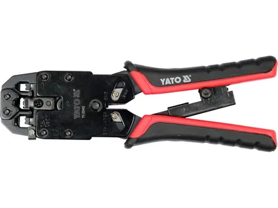 Кліщі для обтискання і зачистки кaбелів YATO : RJ45, RJ10, RJ11, L= 205 мм