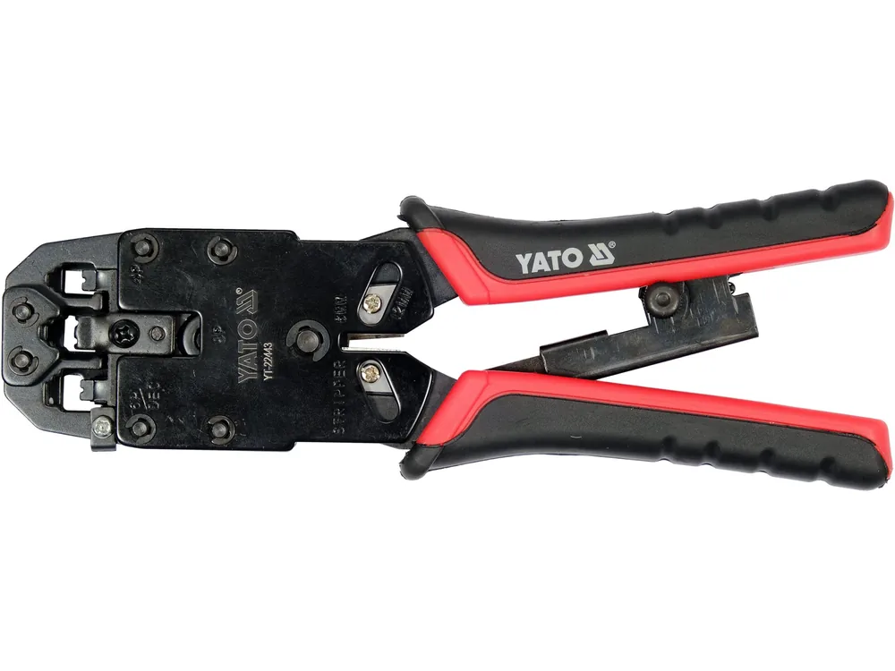 Кліщі для обтискання і зачистки кaбелів YATO : RJ45, RJ10, RJ11, L= 205 мм