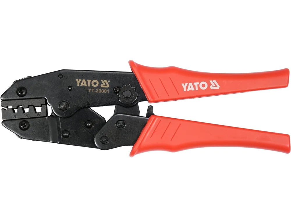 Кліщі для затискання втулкових наконечників провідників YATO S= 6, 10, 16 мм², l= 220 мм