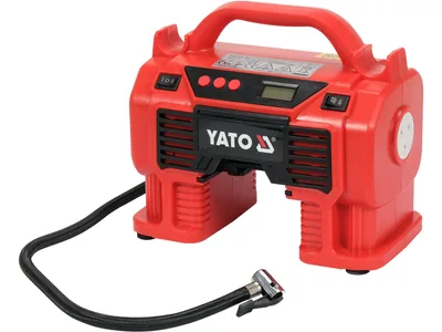 Компресор акумуляторний,YATO Li-Ion 18В,3.0AxГ,60Вт,тиск ≤ 11Bar,под повітря-21л/хв(БЕЗ АКУМУЛЯТОРА)