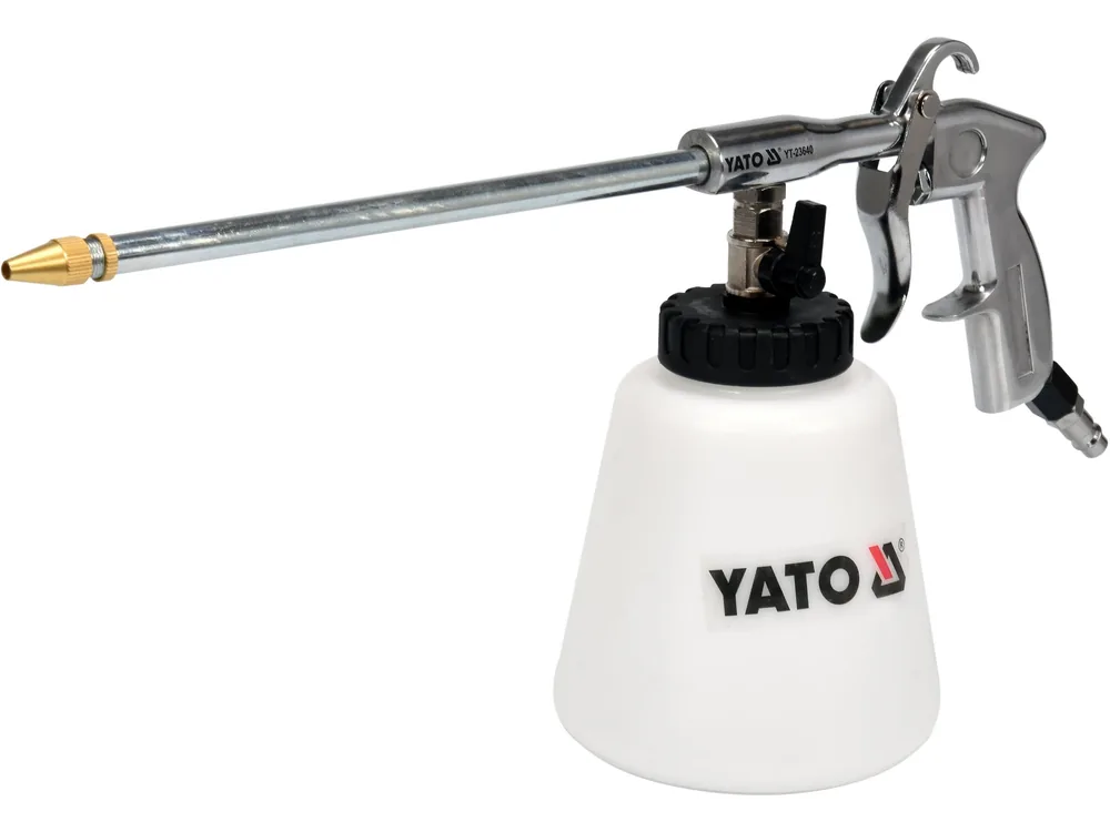 Пістолет пневматичний для утворення піни YATO : бак- 1 л, сопло- 220 мм, 113 л/хв, 0.62 МПа