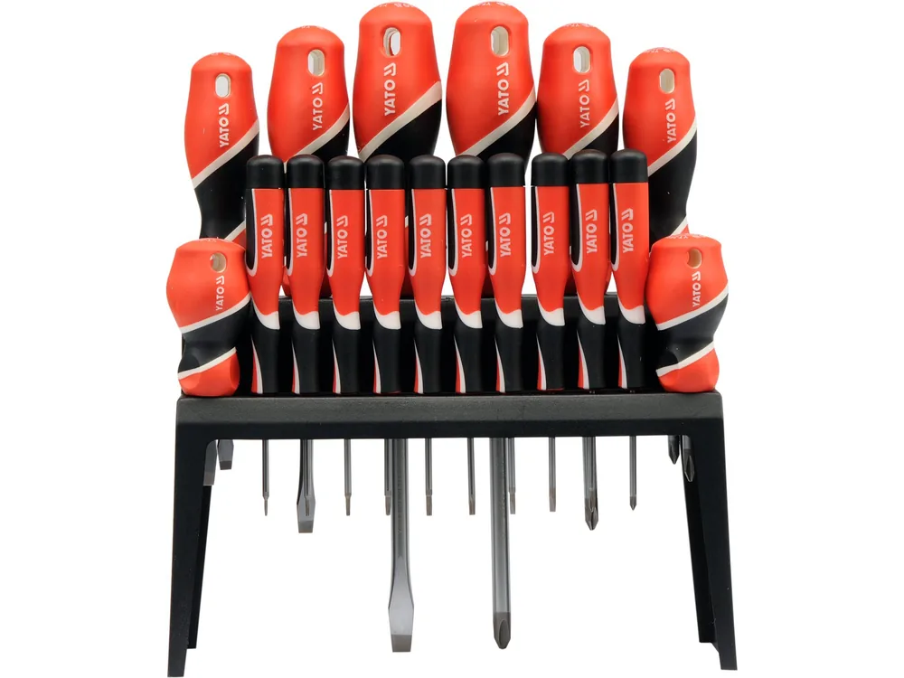 Набір викруток YATO : шліц SL (6), "Philips" PH (6), "Torx" (6). 18 Шт.