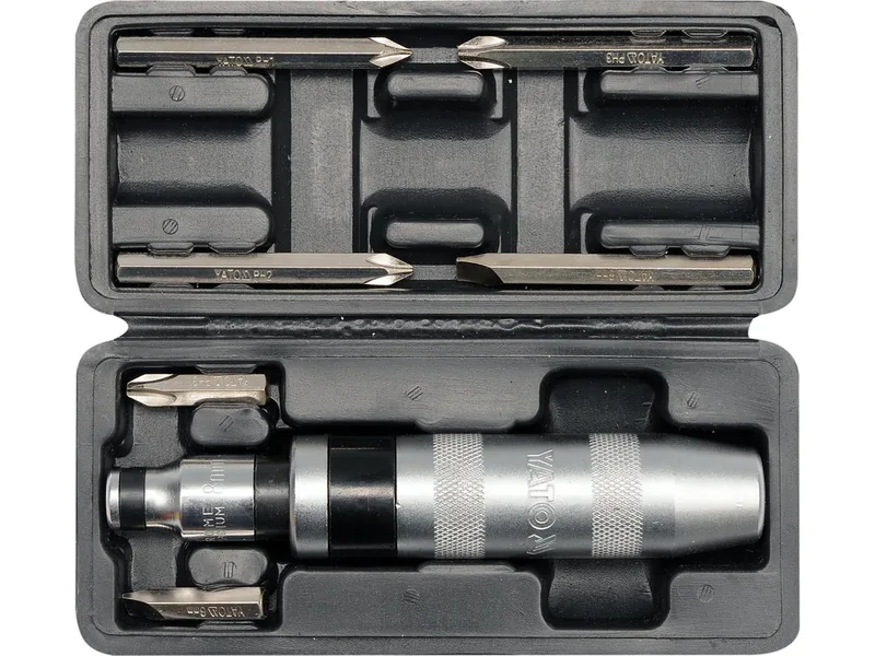 Викрутка реверсивна ударна YATO : квадрат 1/2", 7 насадок. 5/16" СrV