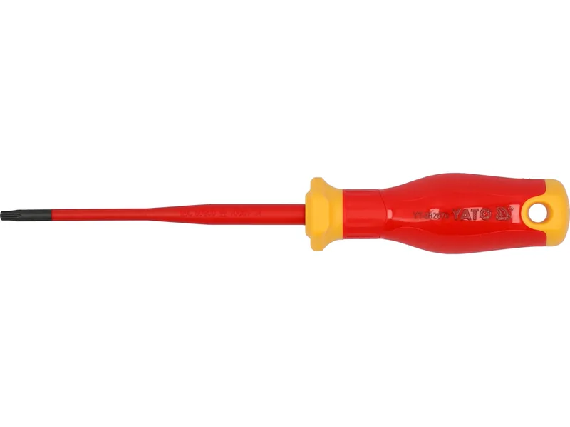 Викрутка з шліцом TORX діелектрична ізольована YATO: T15х 100/ 188 мм, оголений шліц- 17 мм