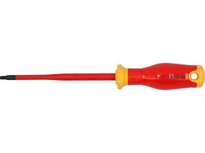 Викрутка з шліцом TORX діелектрична ізольована YATO: T20х 125/ 223 мм, оголений шліц- 17 мм