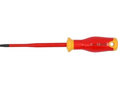 Викрутка з шліцом TORX діелектрична ізольована YATO: T25х 125/ 223 мм, оголений шліц- 17 мм