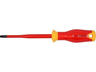 Викрутка з шліцом TORX діелектрична ізольована YATO: T30х 125/ 233 мм, оголений шліц- 17 мм