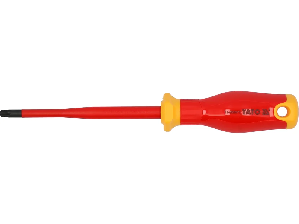 Викрутка з шліцом TORX діелектрична ізольована YATO: T30х 125/ 233 мм, оголений шліц- 17 мм