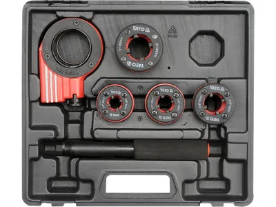 Набір різьбонарізний для труб YATO : Ø= 3/8", 1/2", 3/4", 1"; 5 елем.