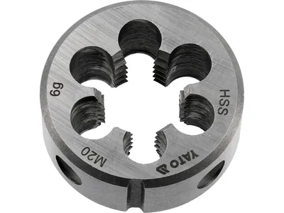 Плашка YATO М20 х 2.5 мм, HSS М2, m= 150 г